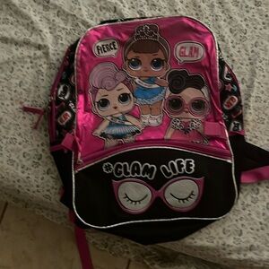 L.O.L. Surprise! Glittery Pink and Purple Backpack for little girls